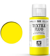 VALLEJO FLUORESCENT TEXTILE COLOR 509 - 60ML. YELLOW - Al Masam Stationery LLC